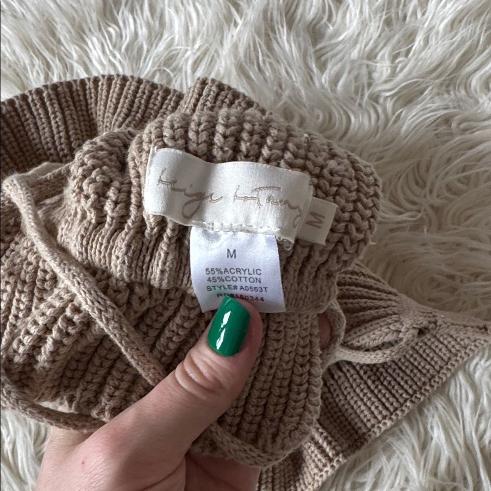 Tan Ribbed Knit Tube Top - Picture 3 of 4
